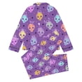 thumbnail image 3 of WOYY Girls Halloween Long Sleeve Pajamas with Allover Print Kids Nightwear, Sizes 3-14, 3 of 4