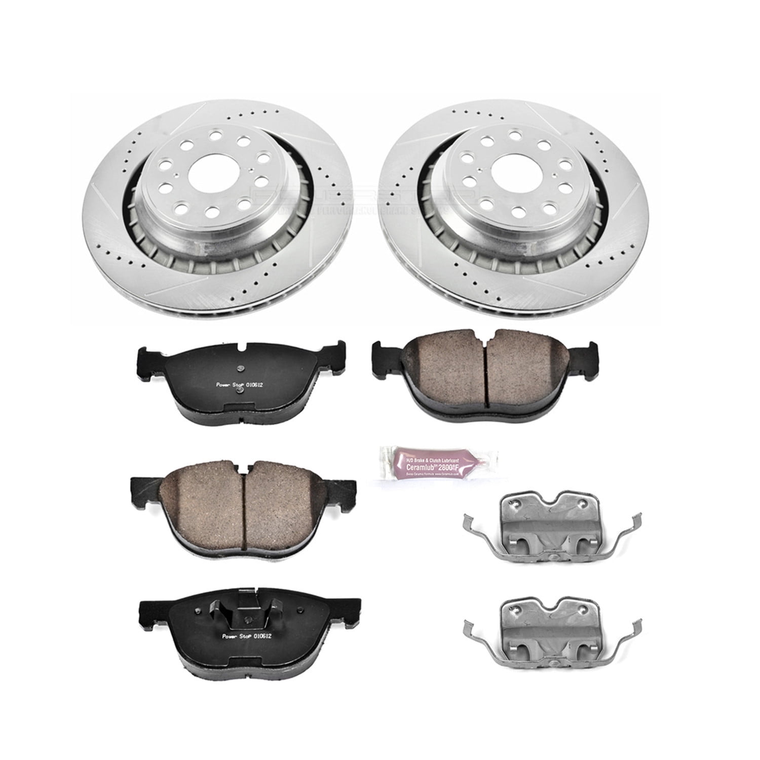 PowerStop Front Z23 Evolution Sport Carbon-Fiber Ceramic Brake Pad and Drilled & Slotted Rotor Kit Fits: BMW Select Models K4692