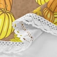 thumbnail image 3 of Coolnut Thanksgiving Day Tablecloth 60", Thanksgiving Beautiful Golden Orange Pumpkin Party Lace Round Table Cloth Water Resistant Spill Proof, Table Cover for Kitchen BBQ Hotel Dining Party Decor, 3 of 7