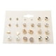 thumbnail image 2 of Juego de 12 pares de pendientes triangulares con forma de corazón, de cristal y perla, en plata y oro., 2 of 9