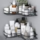 thumbnail image 3 of Juego de 2 estantes esquineros para baño con pegatina adhesiva de acero inoxidable antioxidante para cocina y baño. Accesorios de Baño - Incluye 8 Pegatinas Adhesivas (bl, 3 of 5