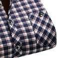 thumbnail image 3 of Fnooota Mens Plaid Shirts with Pockets, Winter Long Sleeve Colored Thermal Button Down Shirts Red Size XL-5XL, 3 of 5