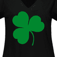 thumbnail image 4 of Inktastic Green Irish Shamrock Clover Women's Plus Size V-Neck T-Shirt, 4 of 5