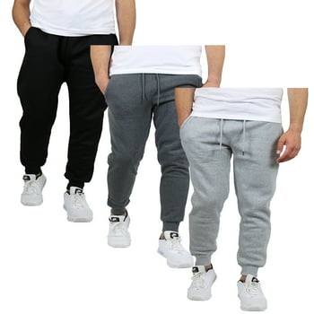 Galaxy by Harvic 3-Pack Mens Slim Fit Fleece Jogger Sweatpants (S-2XL)