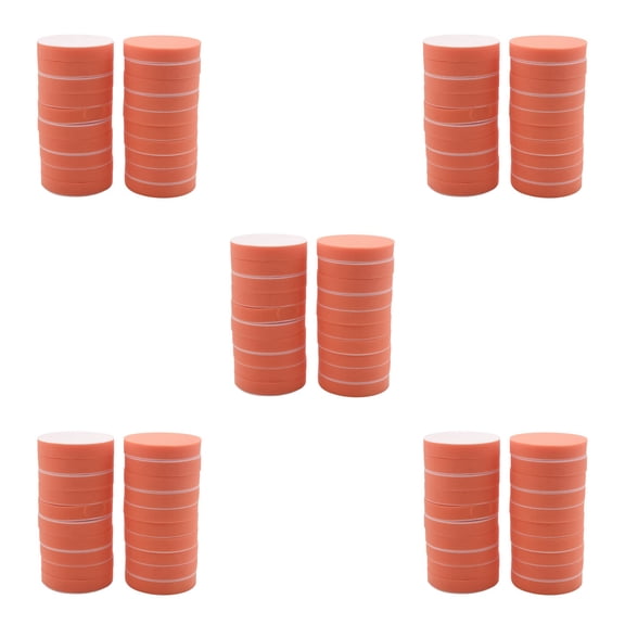 100Pcs 125mm Gross Polishing Buffing Pads 5 Inch Flat Sponge Car Polisher Clean Waxing Auto Paint Maintenance Care,100pc X flat Polishing buffing Sponge,orange