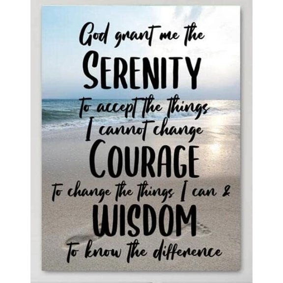 5.5"8" God Grant Me Serenity Accept Things I Cannot Change Aluminum Tin Sign Metal Wall Art Decorations for Home Decor Room Door Accessories Housewarming Gifts