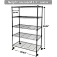 thumbnail image 5 of Simple Deluxe 4 Tier Shelving Unit Metal Large Storage Shelves Heavy Duty Height Utility Layer Shelf Rack ,Black, 5 of 6