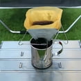 thumbnail image 5 of Permanent Filter Outdoor Camping Portable Stainless Steel Folding Funnel Filter For Manual Maker silver1pc 17*10*8.5cm, 5 of 5