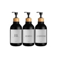 thumbnail image 1 of Juego De Baño Xtellar3 Dispensadores Jabon Shampoo Color Negro, 1 of 5
