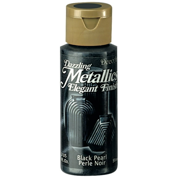DecoArt Dazzling Metallics Acrylic Color, 2 oz., Black Pearl