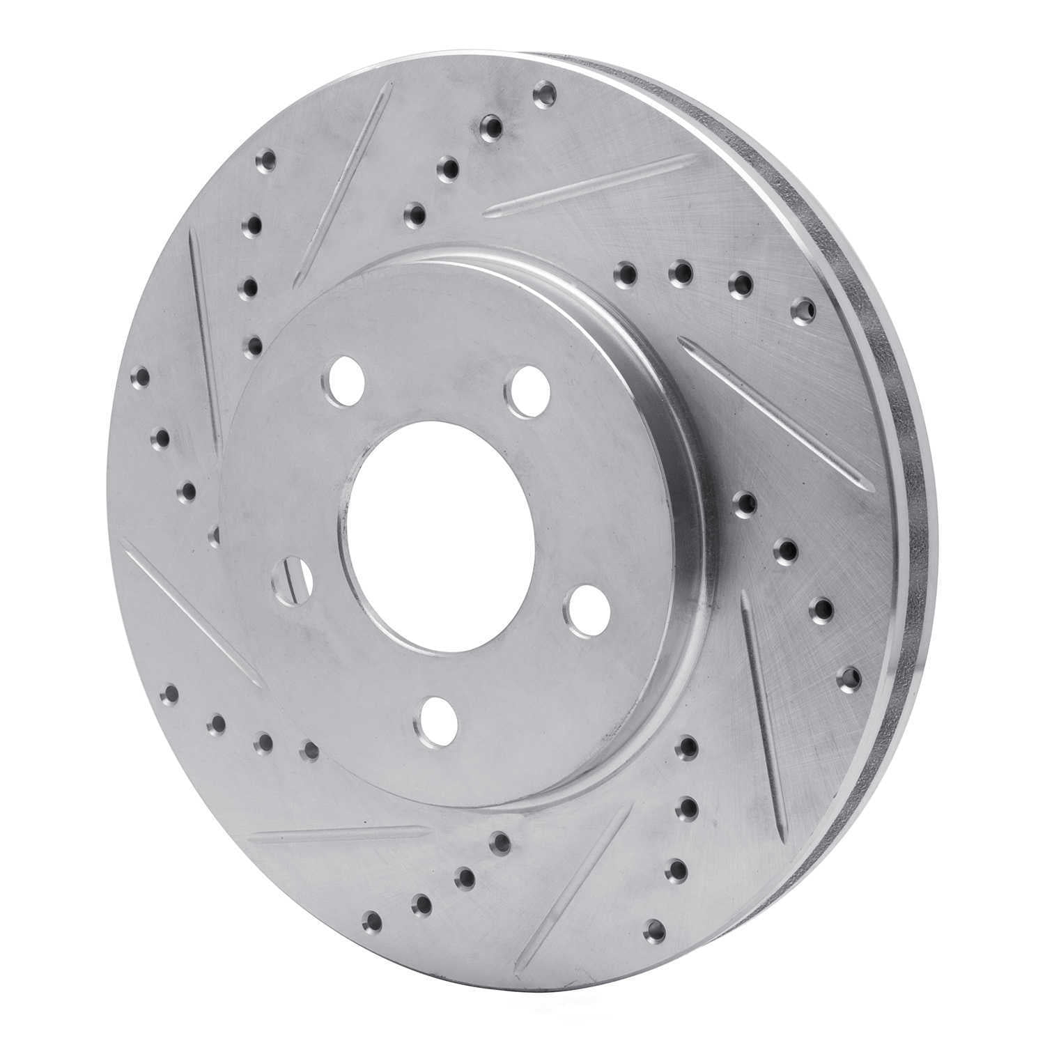 Dynamic Friction Company 631-54056L DFC Brake Rotor - Drilled And Slotted - Silver