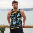 thumbnail image 6 of Pofeuu Not All Those Who Wander Are Lost 2 Print Men's Workout Tank Tops Sleeveless Muscle Gym Shirt Quick Dry-Large, 6 of 7