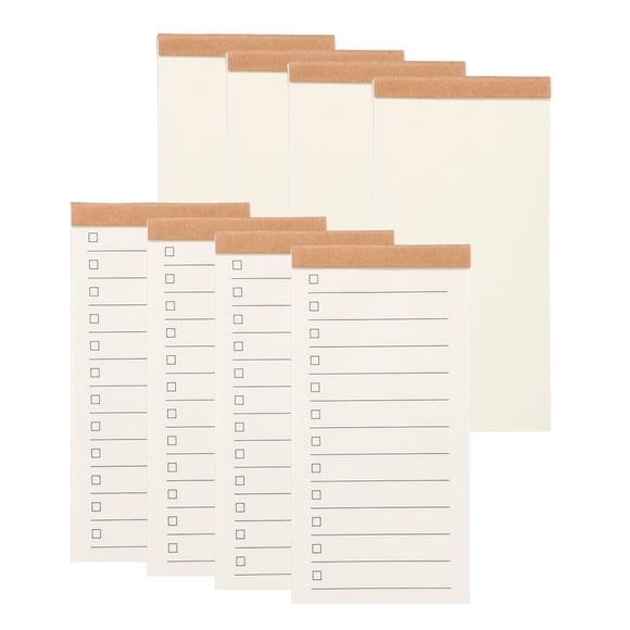 Uxcell Notes de Terrain Portables, 8 Pcs Petits Blocs-Notes 50 Feuilles Carnets de Poche Mémos Organisateur de Liste de Tâches Quotidien pour Travail Bureau Voyage, Planificateur/blamk