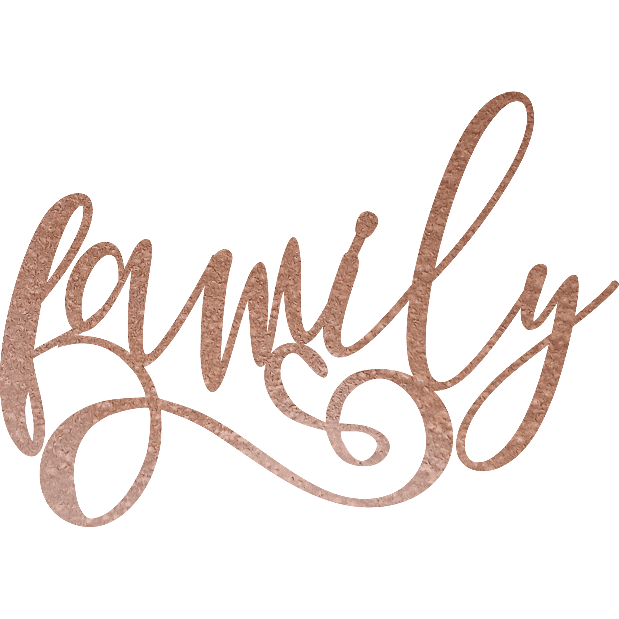 Family Cursive Metal Wall Art