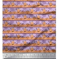 thumbnail image 1 of Soimoi Polyester Crepe Fabric Spider Web & Pumpkin Halloween Printed Fabric 1 Yard 42 Inch Wide, 1 of 3