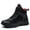 Black, variant on YOURDIARY Men's Steel Toe Safety Work Boots, High Top Slip Resistant Puncture Proof Kevlar Midsole Industrial Work Shoes for Construction Warehouse