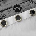 thumbnail image 4 of Homewish Grunge Dog Paws Kitchen Curtains,Country Farmhouse Cabin Black Out Curtains Pack of 2 (42x63 Each),Gray, 4 of 6