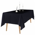 thumbnail image 4 of Hotel Banquete Boda Escena Color Sólido Rectangular Liso Mantel de Raso Mantel de Raso Mantel de Raso Negro, 4 of 7