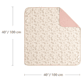 thumbnail image 6 of CREVENT Warm Plush Pink Flowers Muslin Cotton Baby Receiving Blanket, 6 of 7
