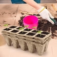 thumbnail image 6 of GROWNEER 24 Packs Peat Pots Seed Starter Trays, 240 Cells Biodegradable Seedling Pots Germination Trays, Organic Plant Starter Kit with 15 Pcs Plant Labels, 6 of 6