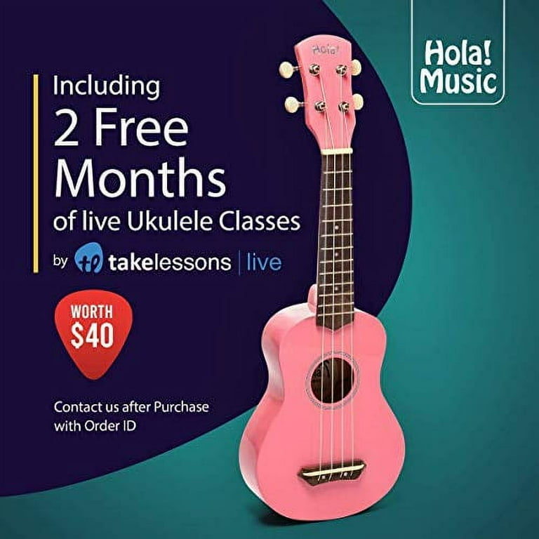 Hola Music HM 21PK Soprano Ukulele Bundle with Canvas Tote Bag