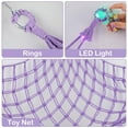 thumbnail image 4 of GOR Stuffed Animals Net or Hammock with LED Light, Hanging Stuffed Animals Storage Toy Hammock Net Corner Wall Girls Room Decor Toy Storage Organizer, Purple, L, 4 of 17