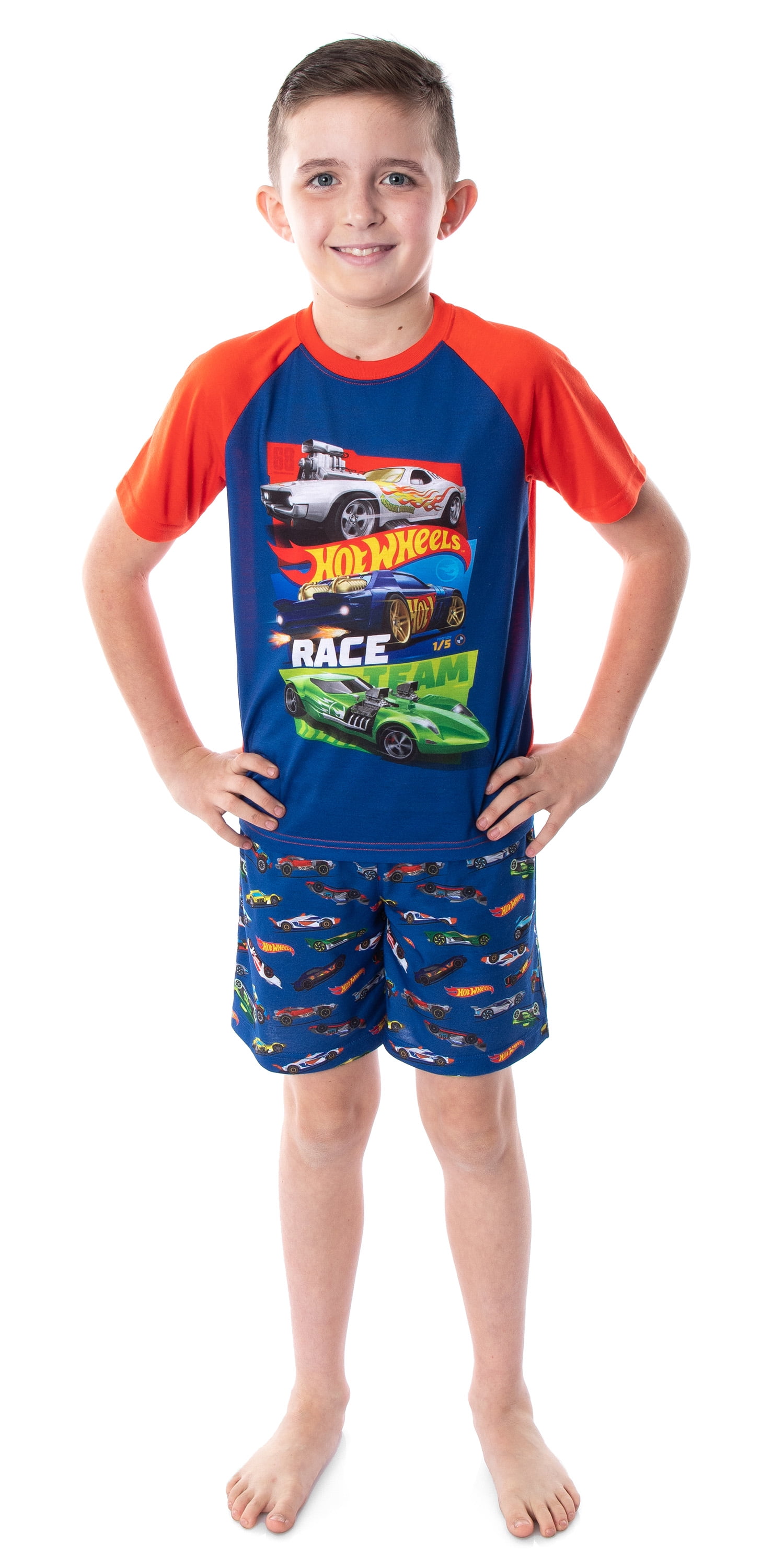 agenda van nu af aan Cirkel Hot Wheels Cars Boy's Pajamas Race Team Shirt and Shorts Pajama Set (18/20)  - Walmart.com