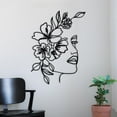 thumbnail image 3 of Arte de pared de metal para mujer, arte de alambre de cara, silueta minimalista, escultura de pared abstracta para sala de estar, dormitorio, baño,, 3 of 8