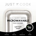 thumbnail image 4 of (2 pack) Just Cook Stainless Steel Metal Microwavable Food Storage Container 40.5 Oz or 5 Cups, Designed to Help with Pantry Storage and Everyday Organization, 4 of 12