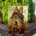 thumbnail image 3 of America Forever Squirrel Home Garden Flag 12.5 x 18 inch Double Sided Woodland Cottage Fall Flowers Cute Animals Fairy Tale House Outdoor Yard Flag, 3 of 5