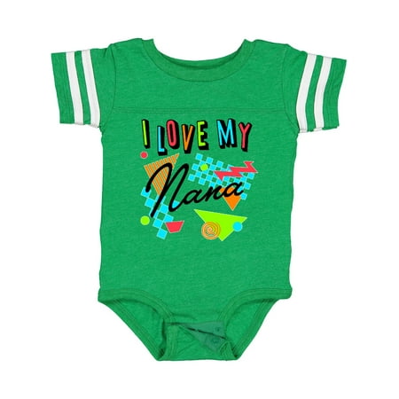 

Inktastic I Love My Nana- 80s Retro Style Gift Baby Boy or Baby Girl Bodysuit