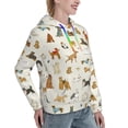 thumbnail image 6 of Lsque Dogs Funny Pets Pattern Casual Women's Hoodie,Hooded Sweatshirt with Kangaroo Pocket,Pullover Hoodie with Eye-catching Drawstrings-Large, 6 of 7