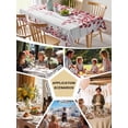 thumbnail image 5 of Red Eucalyptus Leaves Table Cloth, Summer Botanical Weeping Wooden Waterproof Tablecloth for Rectangle Tables, Reusable Washable Fabric Table Cover for Restaurant Kitchen Dining Tables 60"x84", 5 of 6