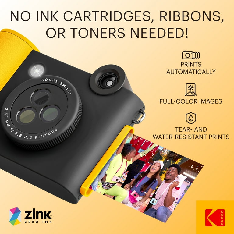 ◆KODAK◆ MITE BLACK K5263LCR11BLK Kodak Smile+ Wireless 2x3 Digital Instant Print Camera W