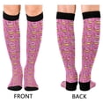 thumbnail image 4 of FORMRS Womens Knee High Socks Casual Long Thick Travel Daily Wear, 1 Pair, Pink Doughnuts, 4 of 6