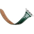 thumbnail image 2 of WFEAGL Crocodile Pattern Leather Band Apple Watch Replacement Wristband 42/44/45mm Green, 2 of 5