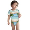 thumbnail image 3 of Daiia Starfish in Beach Printed Unisex-Baby Short Sleeve Onesies Bodysuits Baby Climbing Clothes Soft and Comfortable Romper with Expandable Shoulder Design-2 Years, 3 of 8