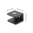 thumbnail image 4 of 8 Pcs Black Shelfs Shower Glass Clamp Glass Shelf Clamp Clip Glass Shelf Brackets Shelf Support Brackets, 4 of 4