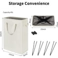 thumbnail image 7 of Household Narrow Laundry Storage Basket, 45L Foldable Hamper with Side Handles and Matching Laundry Sacks．, 7 of 7