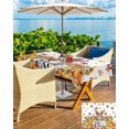 thumbnail image 5 of Outdoor Tablecloth with Umbrella Hole & Zipper, Thanksgiving Rabbit Rectangle Tablecloth 60x84 Inch, Autumn Pumpkins Sunflowers Leaves Patio Table Cover Waterproof Table Cloth for Picnic/Party, 5 of 6