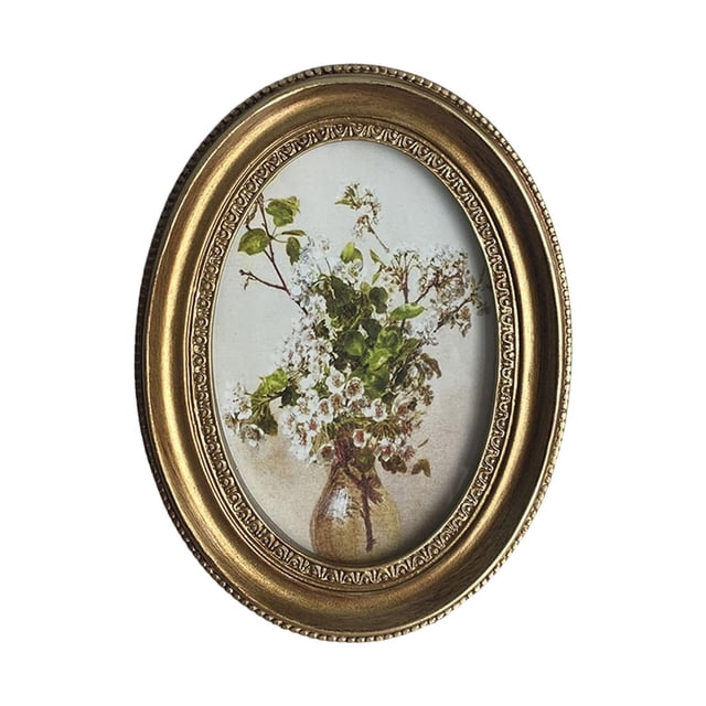 simhoa Ornate Picture Frame Antique Design Resin Photo Frame for Hallway Wall Table 7 inch