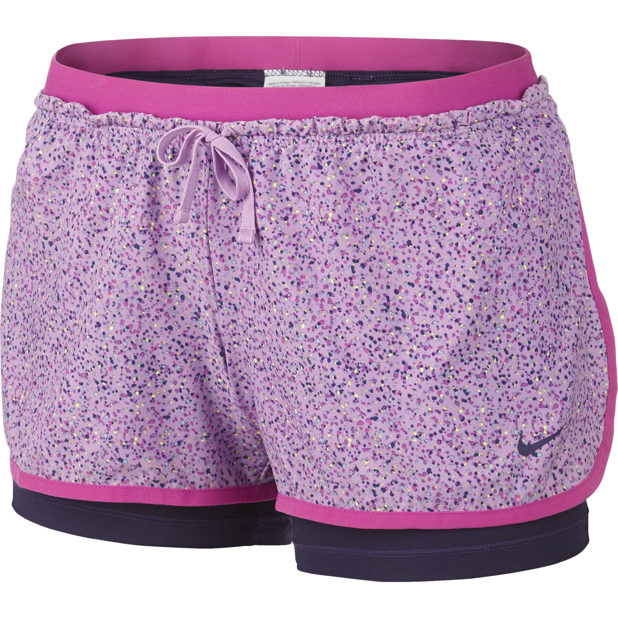 Nike Women's DriFit Full Flex 2In1 Splatter Training ShortsLilac
