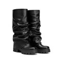 thumbnail image 3 of DREAM PAIRS Women's Slouch Mid-Calf Boots, Ruched Fold-Over Platform Boots, Trendy Chunky Heel Tall Boots for Party, Club and Everyday Wear, 3 of 8