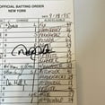 thumbnail image 2 of Derek Jeter Signed Pre Rookie Sep. 18, 1995 Original Yankees Lineup Card MLB, 2 of 6