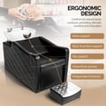 thumbnail image 2 of Ktaxon Shampoo Chair with White Shampoo Bowl Set, Modern Salon Hair Washing Station, 2 of 7
