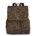 thumbnail image 1 of Disketp Autumn Brown Plants Mochila de Cuero para Mujer, Bolso de Espalda Antirrobo con Estilo para Viaje, Trabajo y Uso Diario, 1 of 4