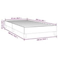 thumbnail image 4 of vidaXL Bed Frame Light Grey 100x203 cm Twin XL Velvet, 4 of 5