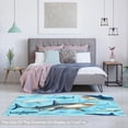 thumbnail image 5 of Shark Modern Geometric Area Rug - Soft Polyester Floor Mat for Living Room, Bedroom, or Office - Stylish Accent Rug for Home Decor - 5' x 8' Gray and White Rug, 5 of 6