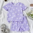 thumbnail image 2 of Godom Baby Boy Outfits Cartoon Cotton Short Sleeve T-Shirt Shorts Kids Clothing Set 2 Pieces Outfit Toddler to Big Kid Sizes, 2 of 7