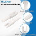 thumbnail image 3 of Uxcell Archery Arrows Nocks, Arrow Shaft Plastic Nocks Replacement Archery Arrows Tail Accessory 24 Pack Inside Diameter 4.2 mm White - for (Hunting/Shooting/Compound/Recurve Bow), 3 of 7